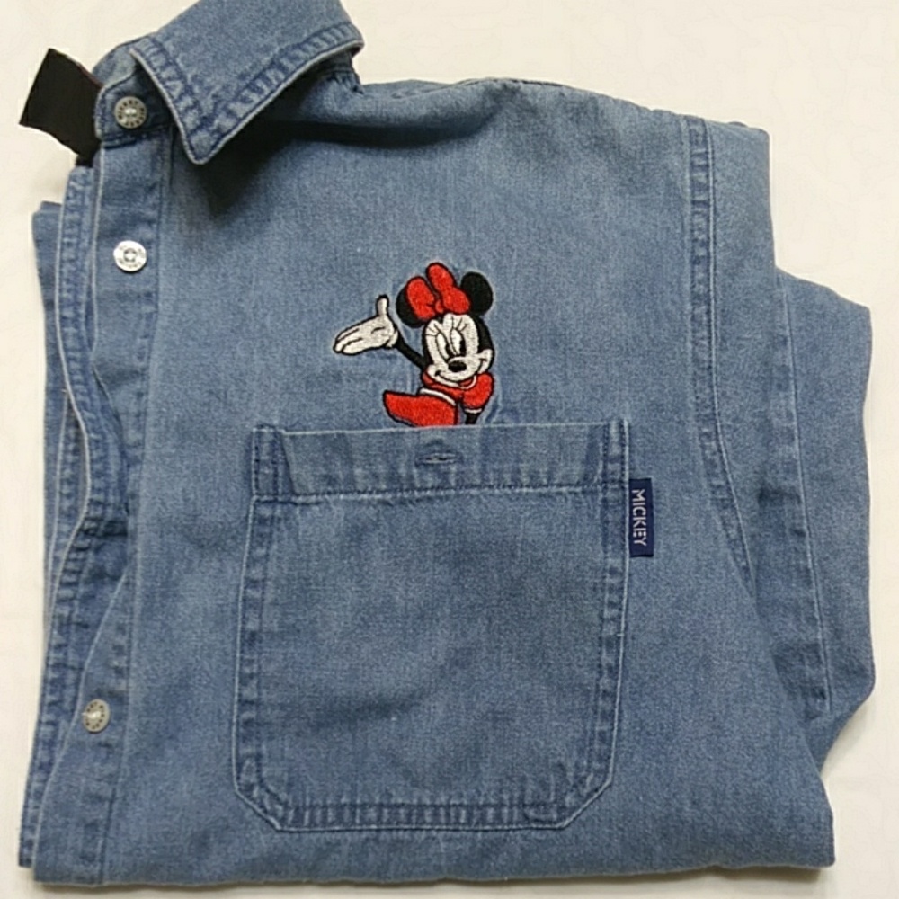 Micky Unlimited Ladies Denim Shirt Size Medium